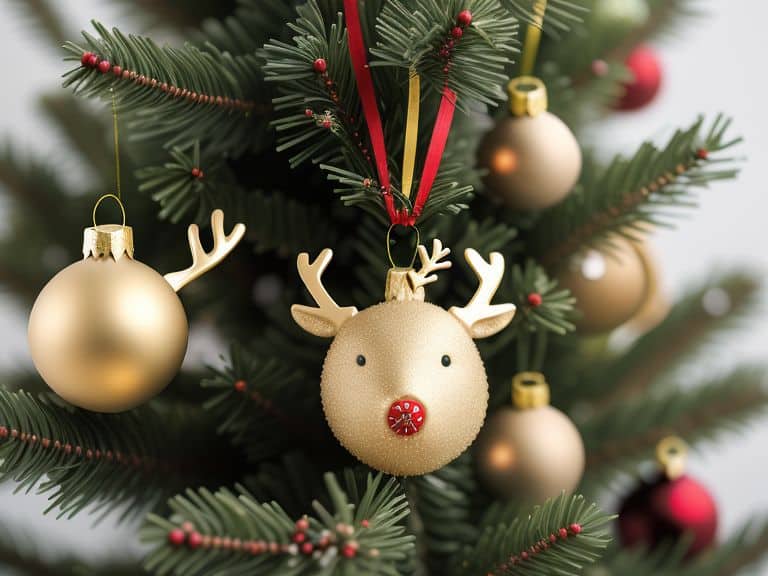 Außergewöhnliche Weihnachtskugel im Rentierdesign