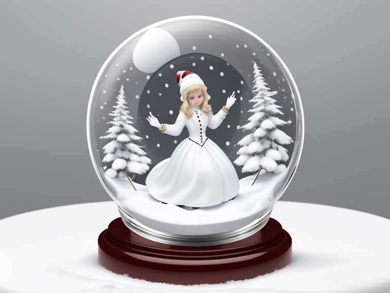 Schneekugel mit Prinzessin