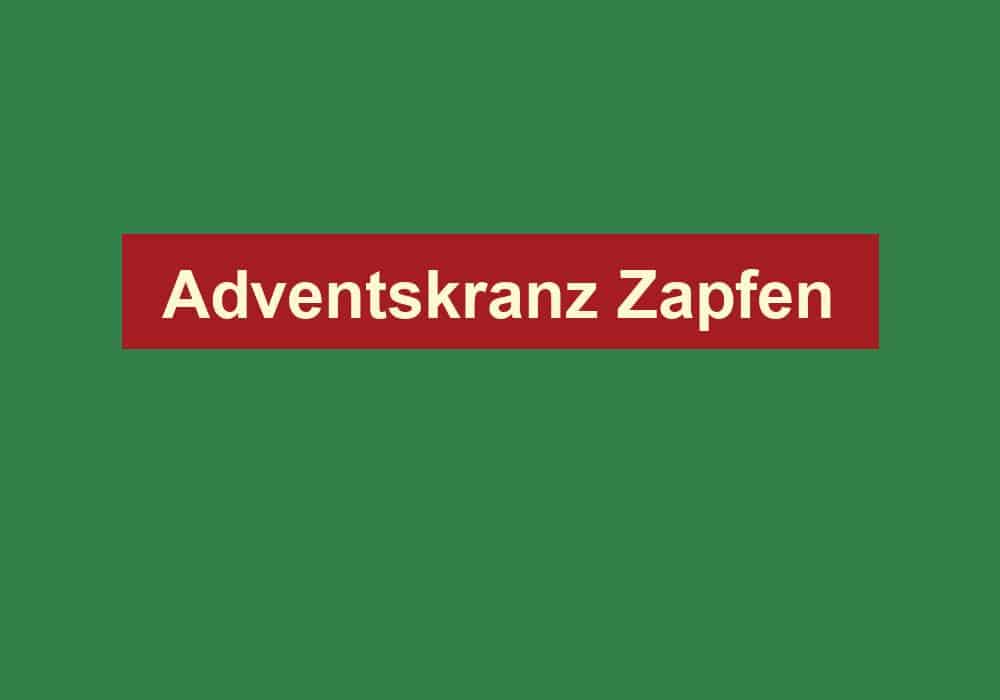 adventskranz zapfen