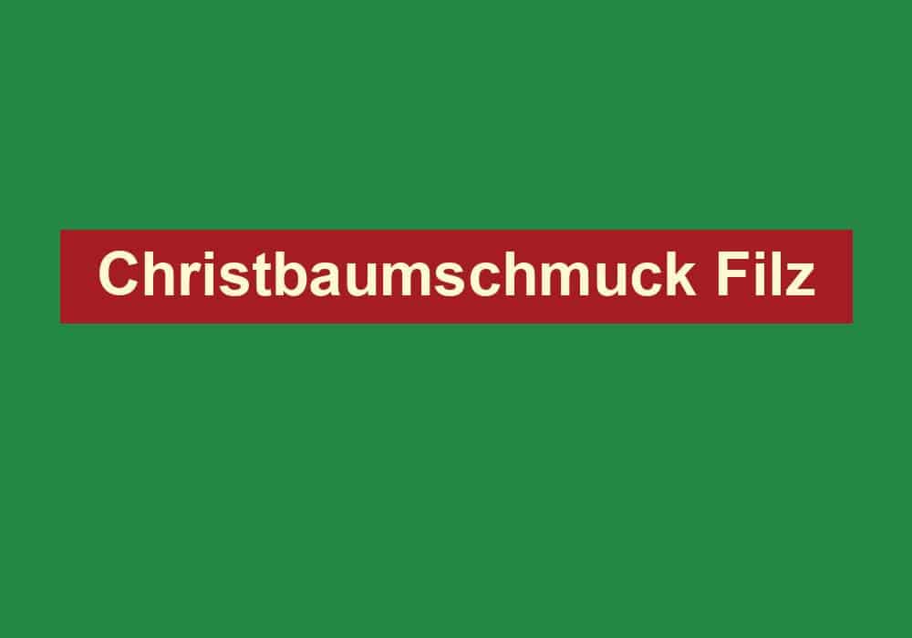 christbaumschmuck filz
