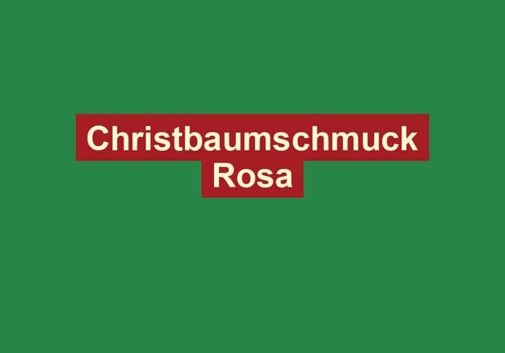 christbaumschmuck rosa