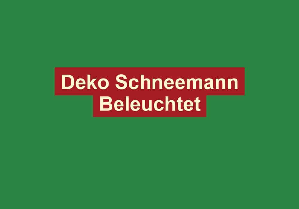 deko schneemann beleuchtet