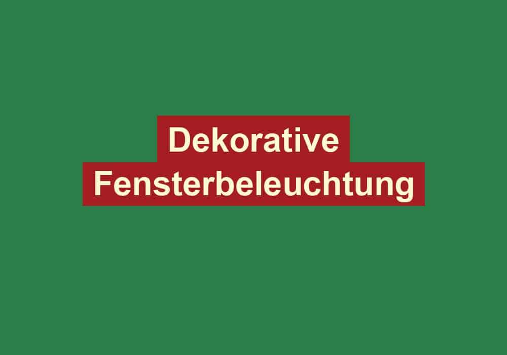 dekorative fensterbeleuchtung