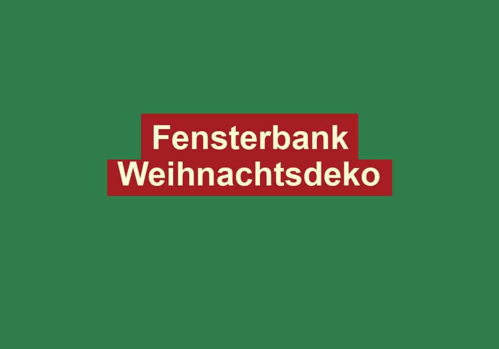 fensterbank weihnachtsdeko