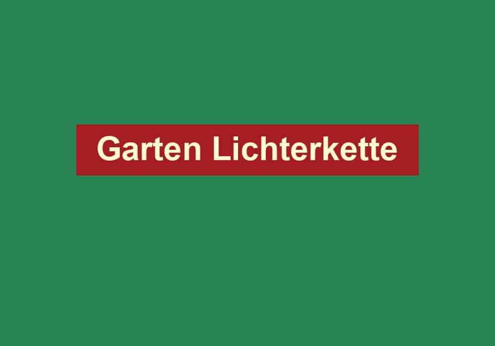 garten lichterkette