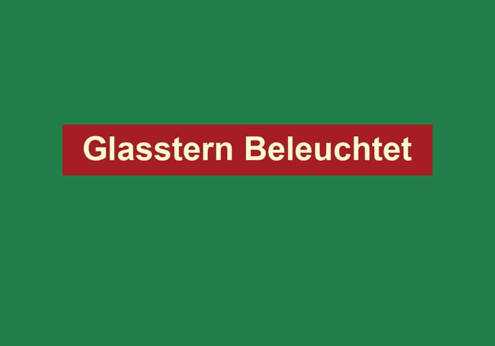 glasstern beleuchtet
