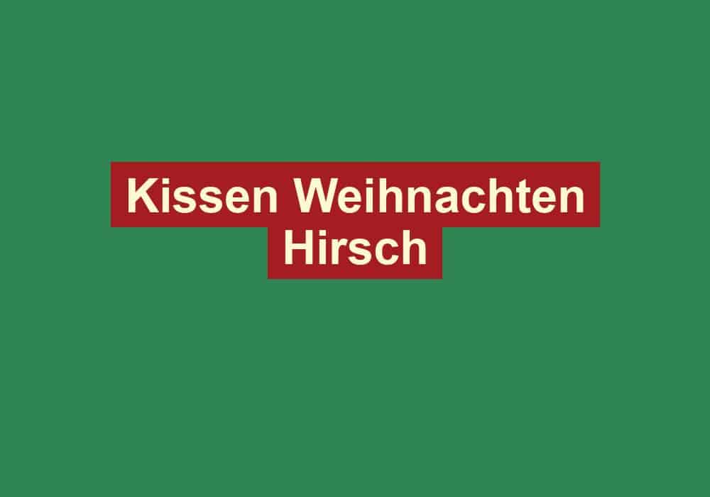 kissen weihnachten hirsch