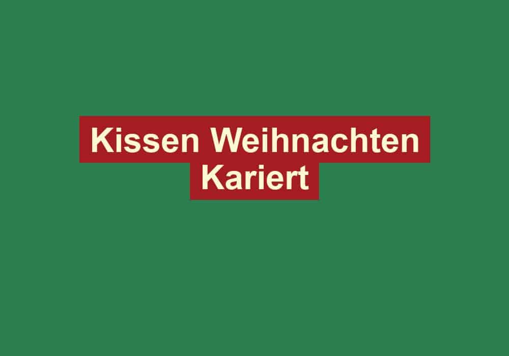 kissen weihnachten kariert