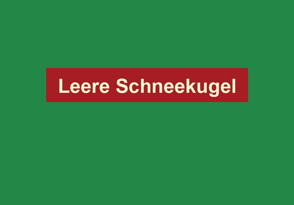 leere schneekugel