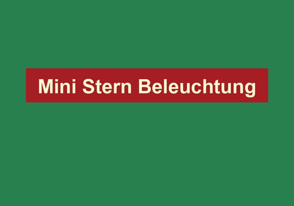 mini stern beleuchtung
