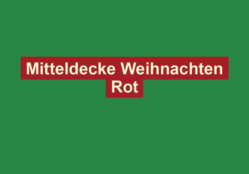 mitteldecke weihnachten rot