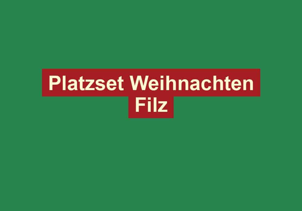 platzset weihnachten filz