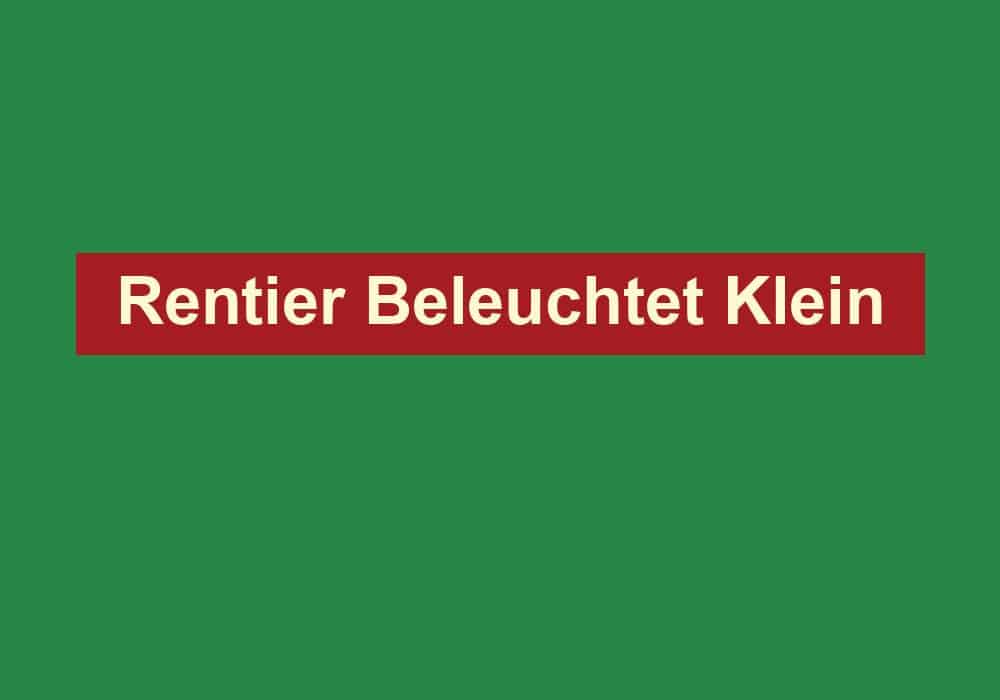 rentier beleuchtet klein