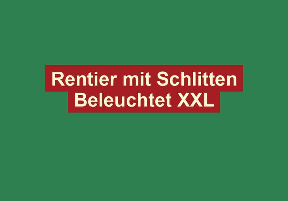 rentier mit schlitten beleuchtet
