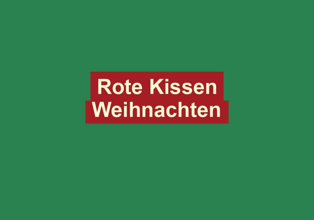 rote kissen weihnachten