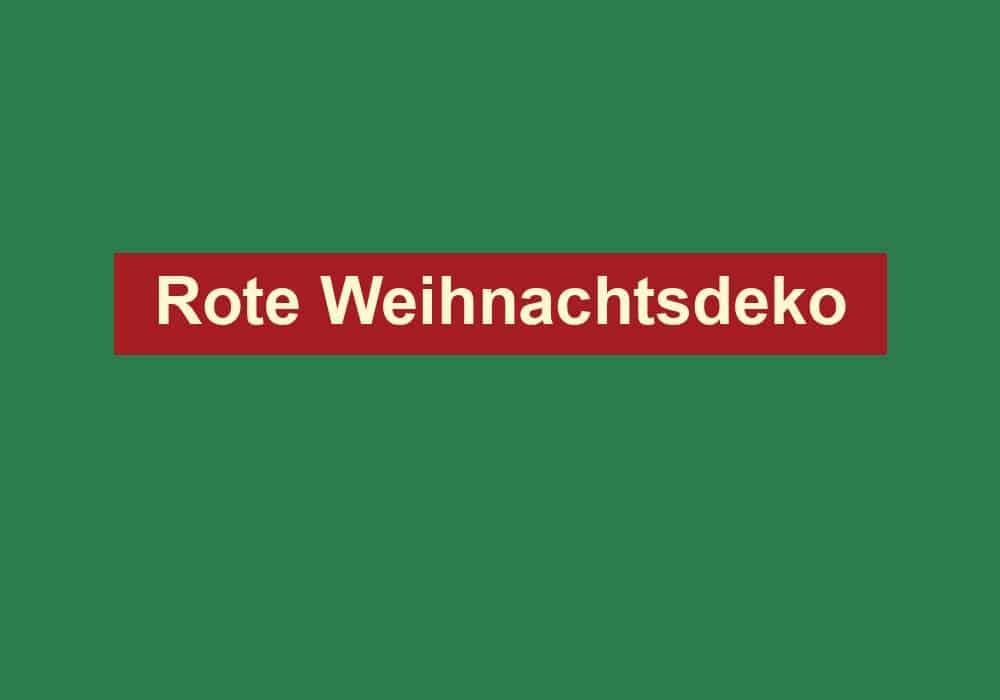 rote weihnachtsdeko