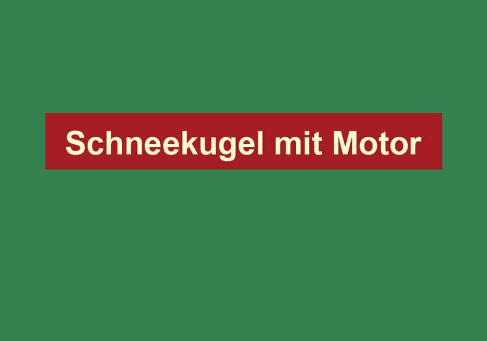 schneekugel mit motor