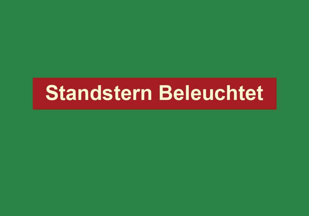 standstern beleuchtet