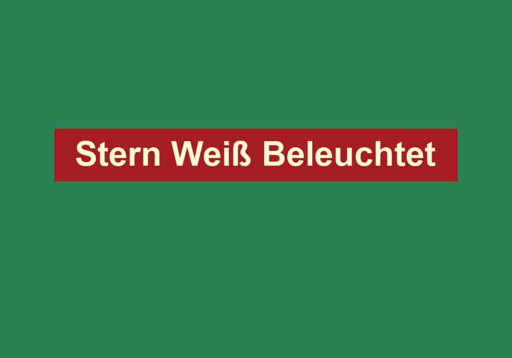stern weiss beleuchtet