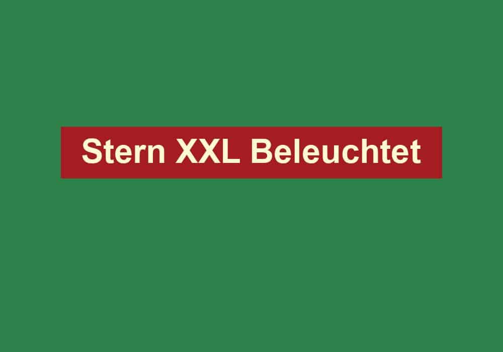 stern xxl beleuchtet