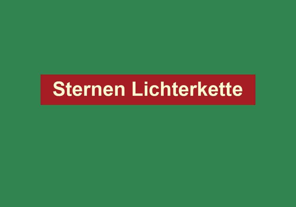 sternen lichterkette