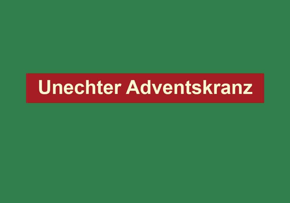 unechter adventskranz