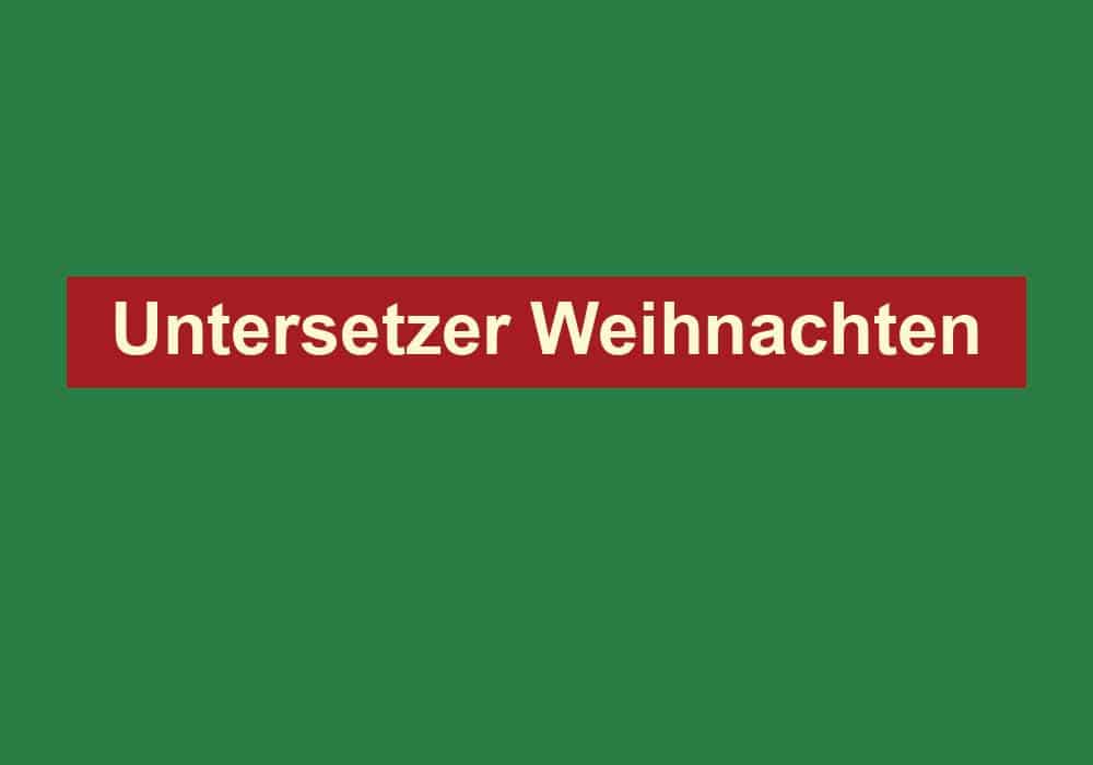 untersetzer weihnachten