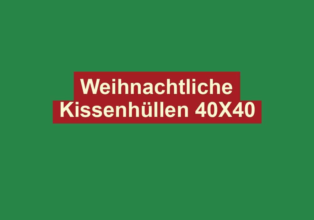 weihnachtliche kissenhuellen