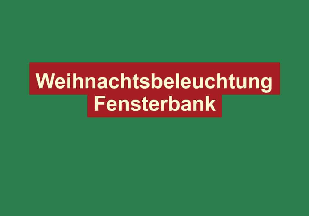 weihnachtsbeleuchtung fensterbank