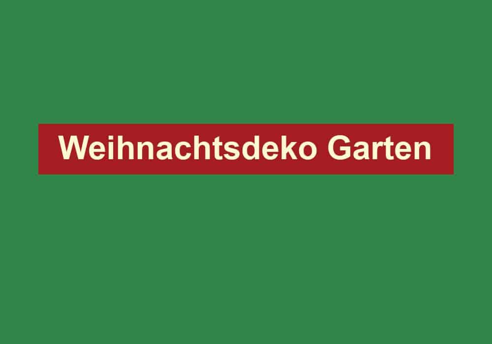 weihnachtsdeko garten