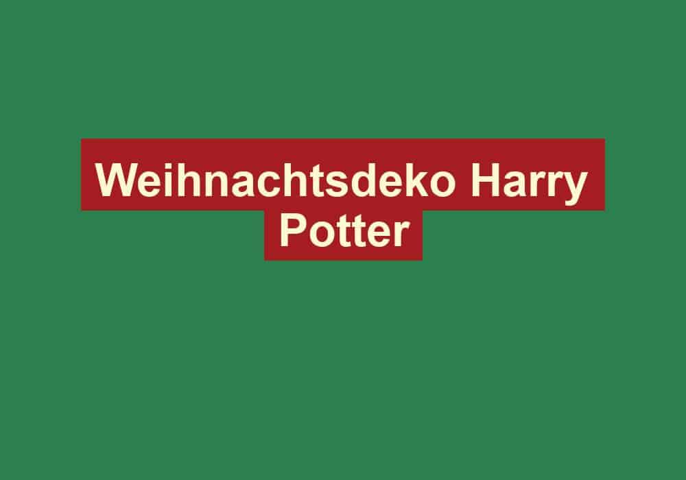 weihnachtsdeko harry potter