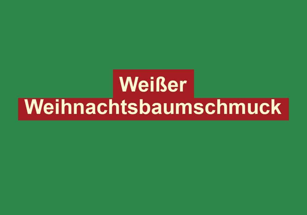 weisser weihnachtsbaumschmuck