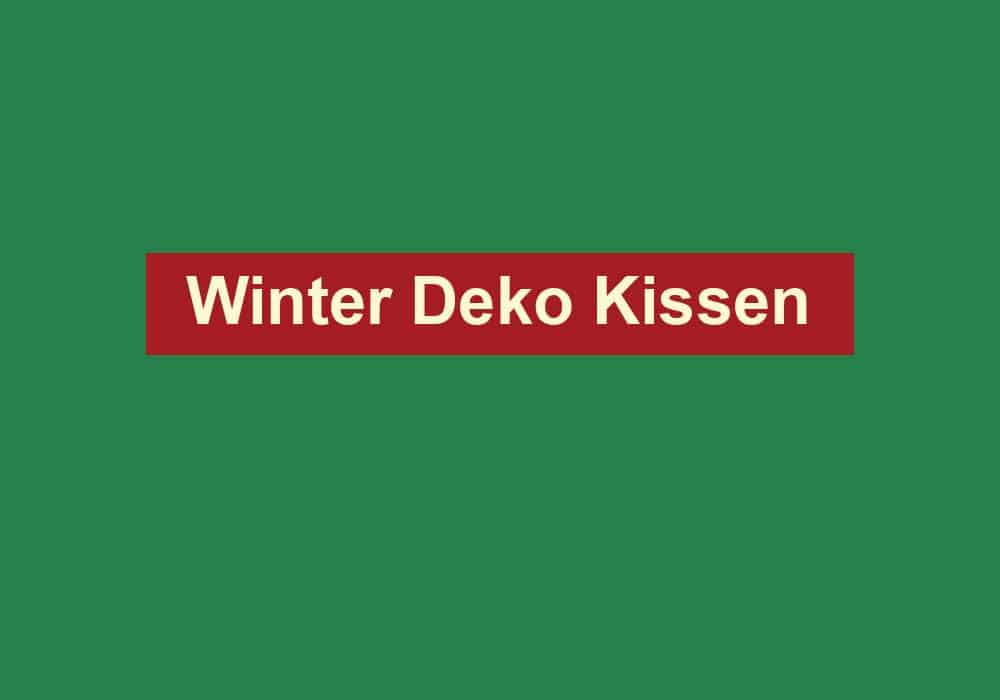 winter deko kissen
