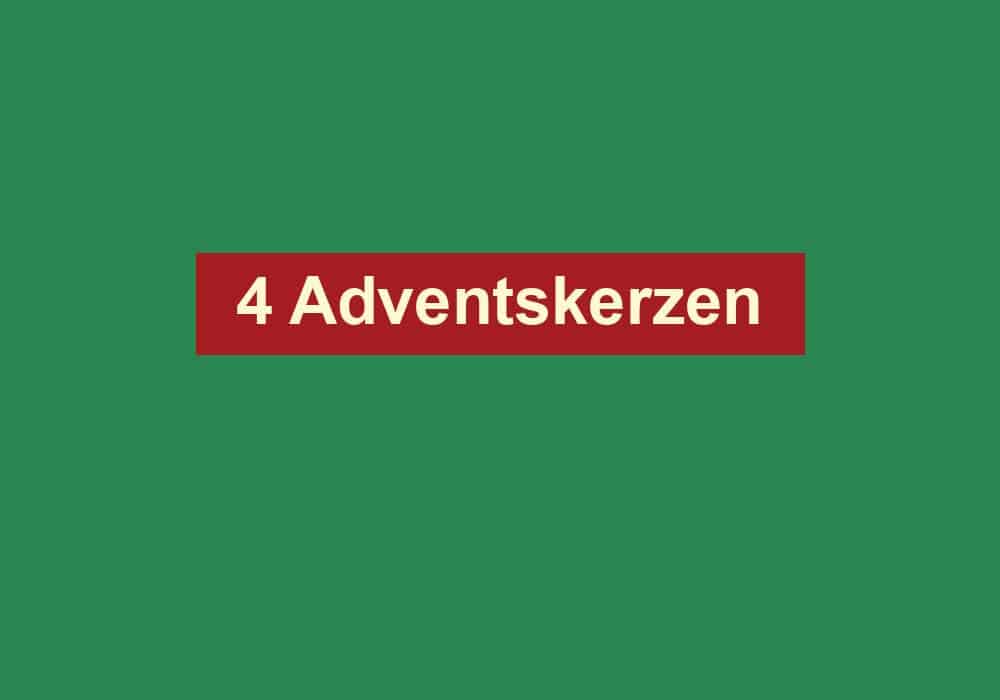 4 adventskerzen