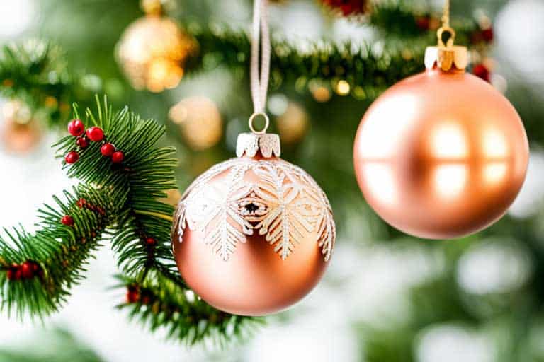 Christbaumkugeln in Orange