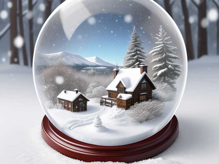 Schneekugel Winterlandschaft