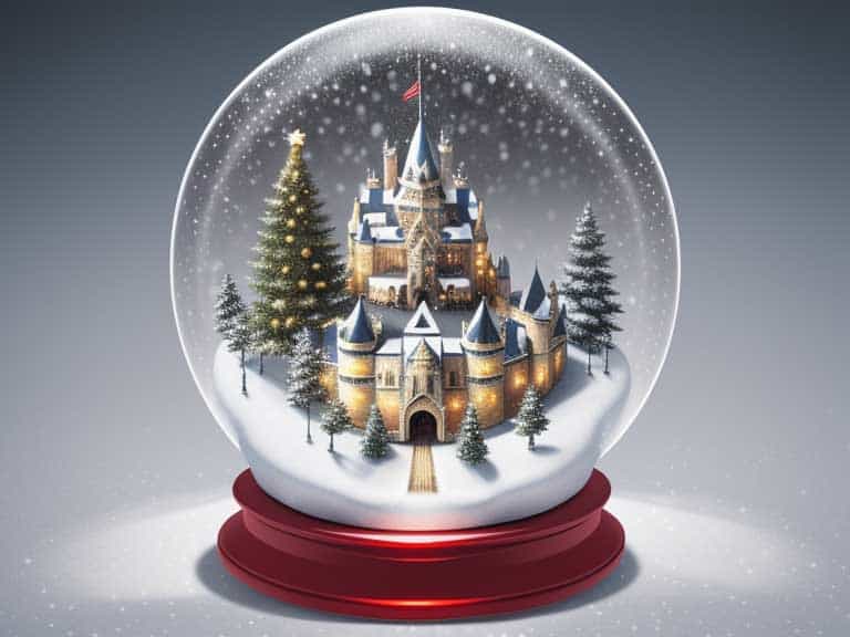 Schneekugel mit Schloss
