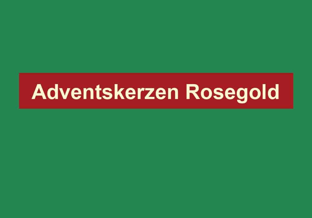 adventskerzen rosegold