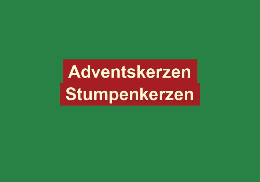 adventskerzen stumpenkerzen