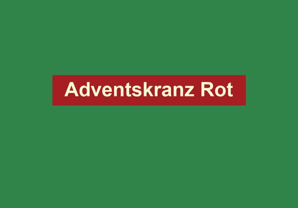 adventskranz rot