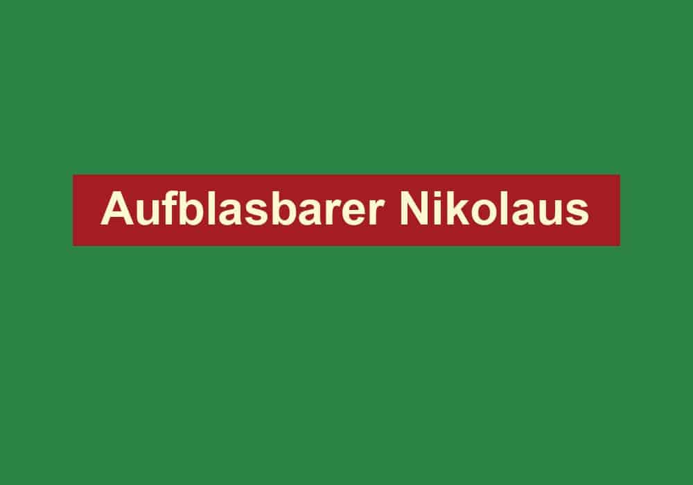 aufblasbarer nikolaus