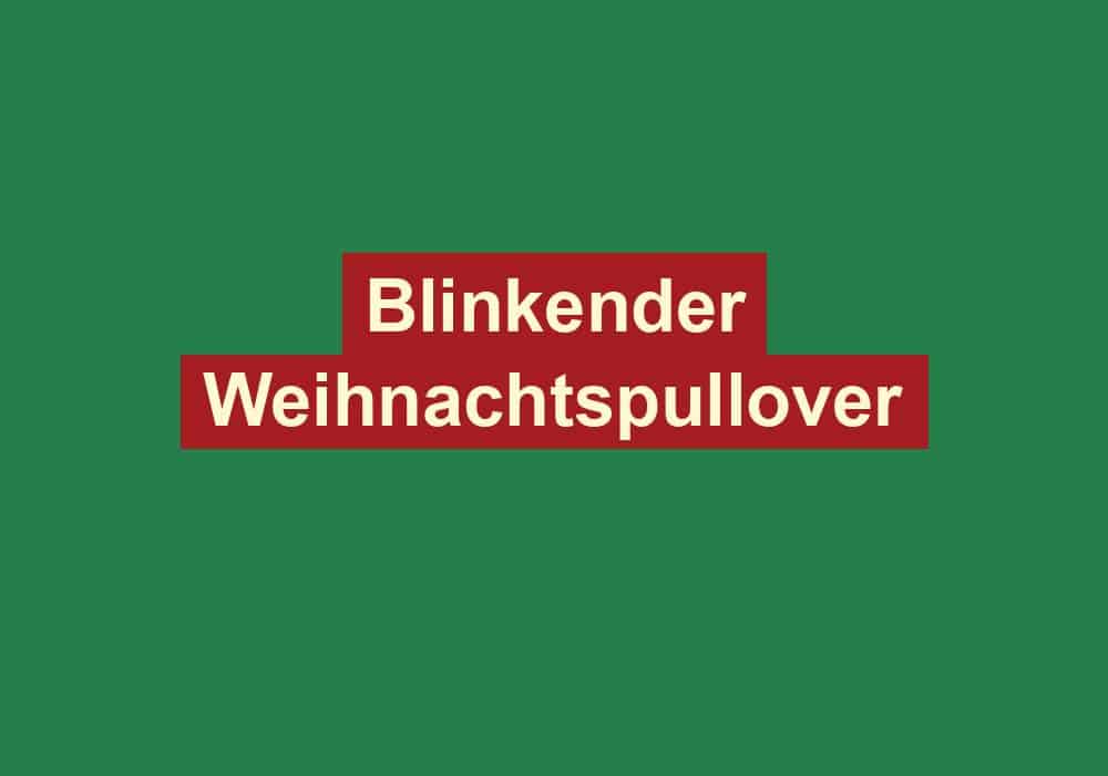 blinkender weihnachtspullover