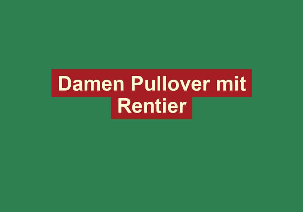 damen pullover mit rentier