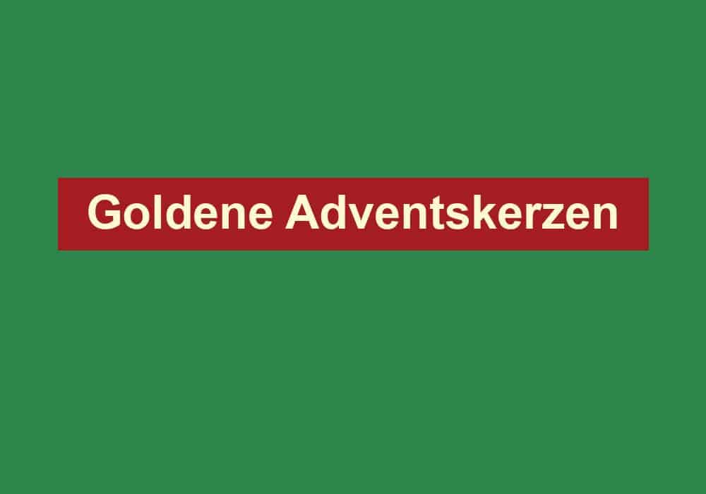 goldene adventskerzen