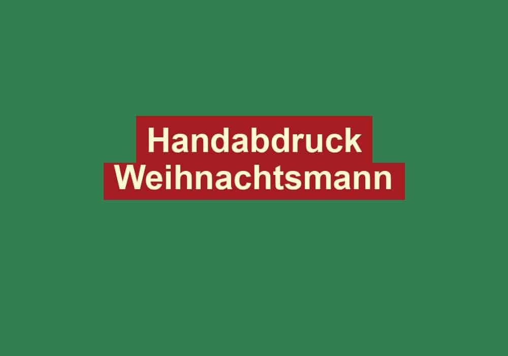 handabdruck weihnachtsmann