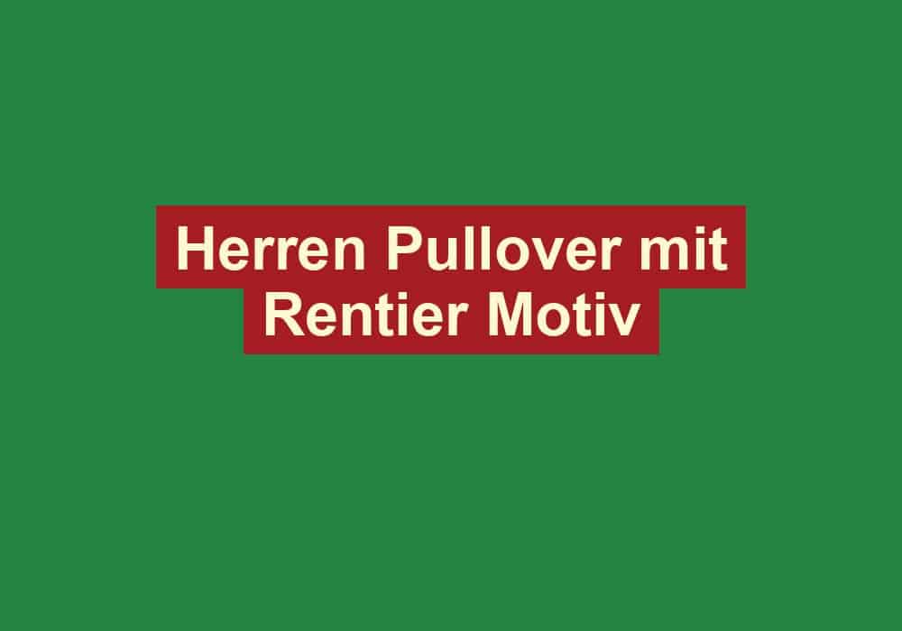 herren pullover mit rentier motiv