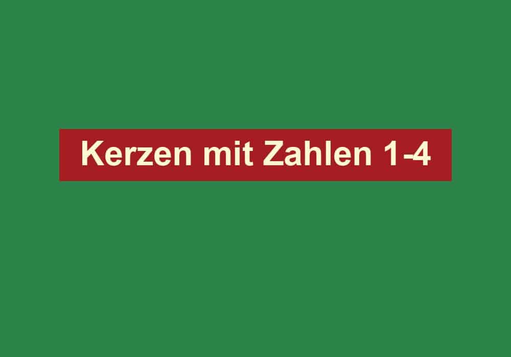 kerzen mit zahlen 1 4