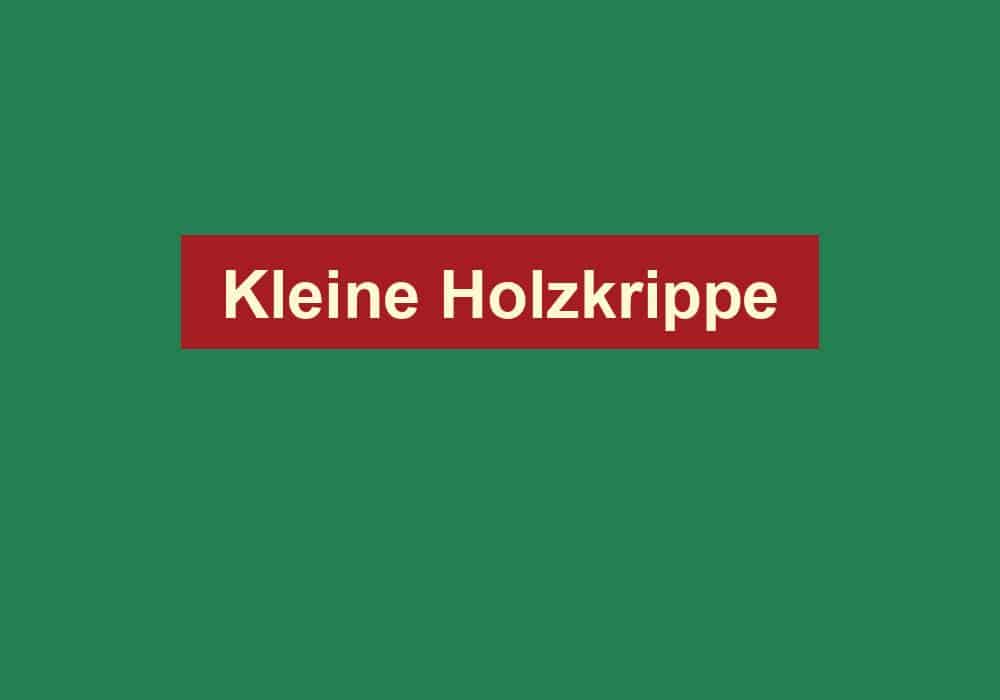 kleine holzkrippe