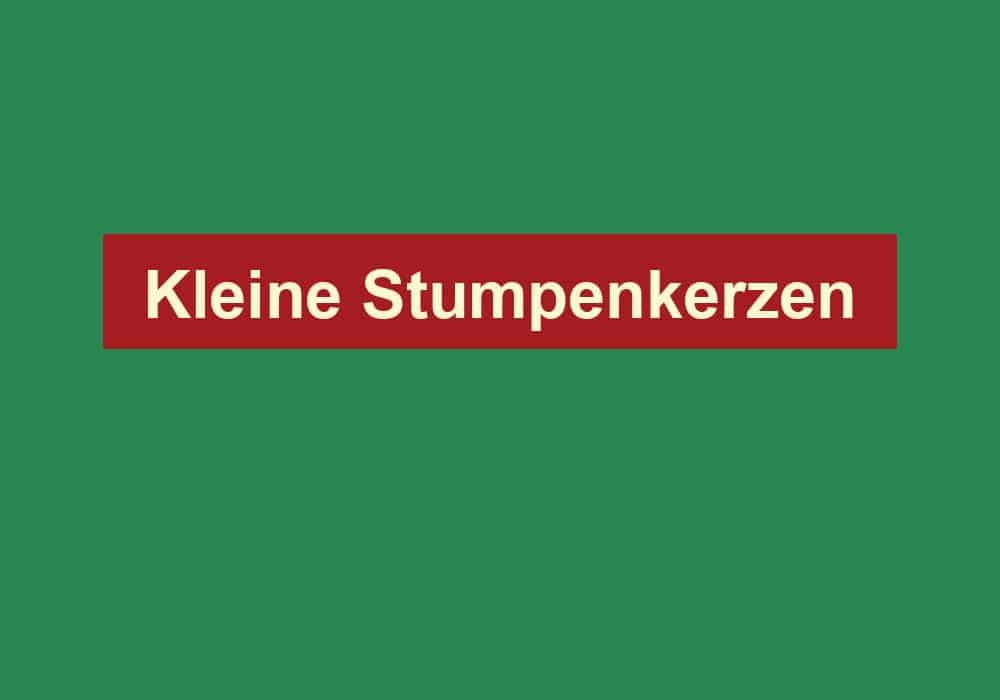 kleine stumpenkerzen