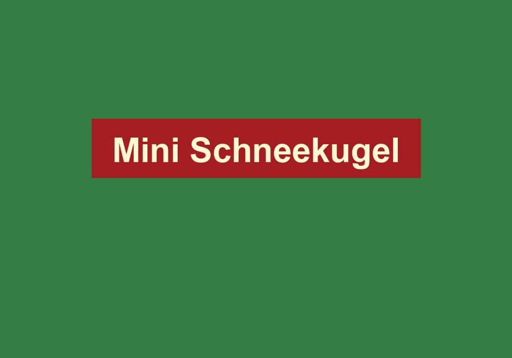 mini schneekugel